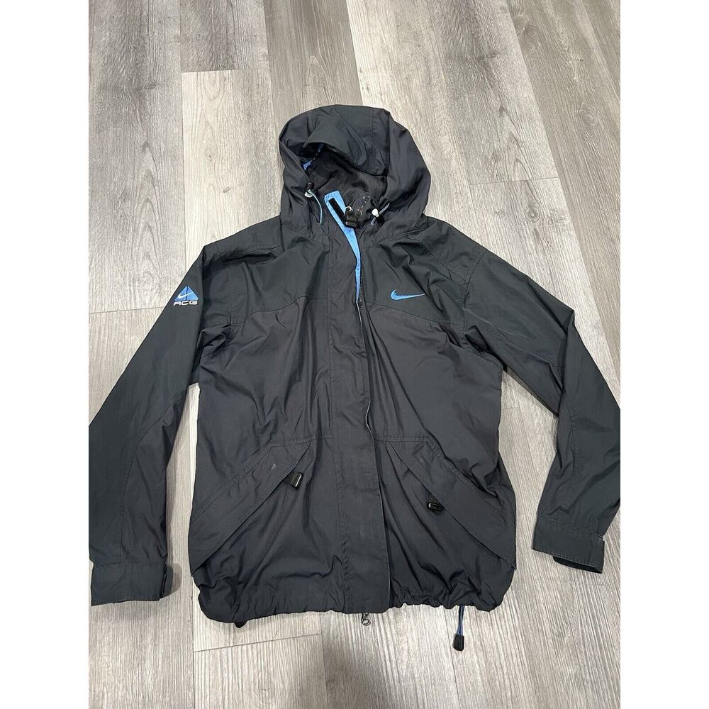 Nike ACG Jacket Womens L (12-14) Blue Gray Windbreaker Full Zip - Picture 1 of 7